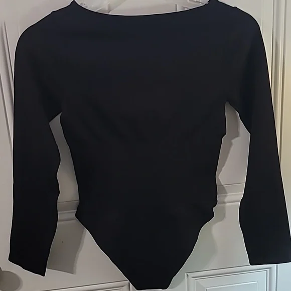 Women's Black Long Sleeve Shapewear Bodysuit - Picture 7 of 9
